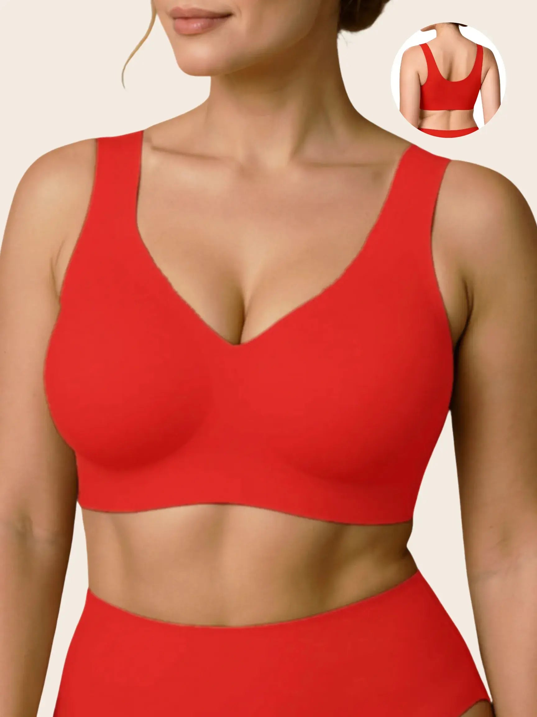 Jelly Wireless T-shirt Red Bra Holiday Special