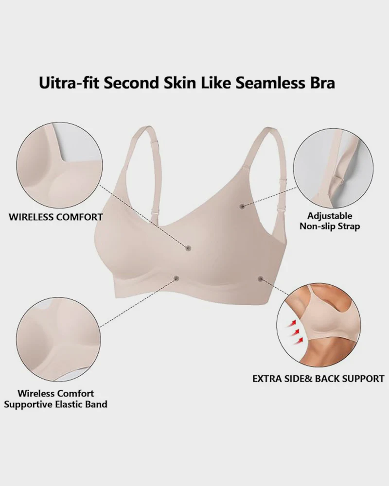 Seamless Wireless Natural Sculpting Lift Jelly Bra