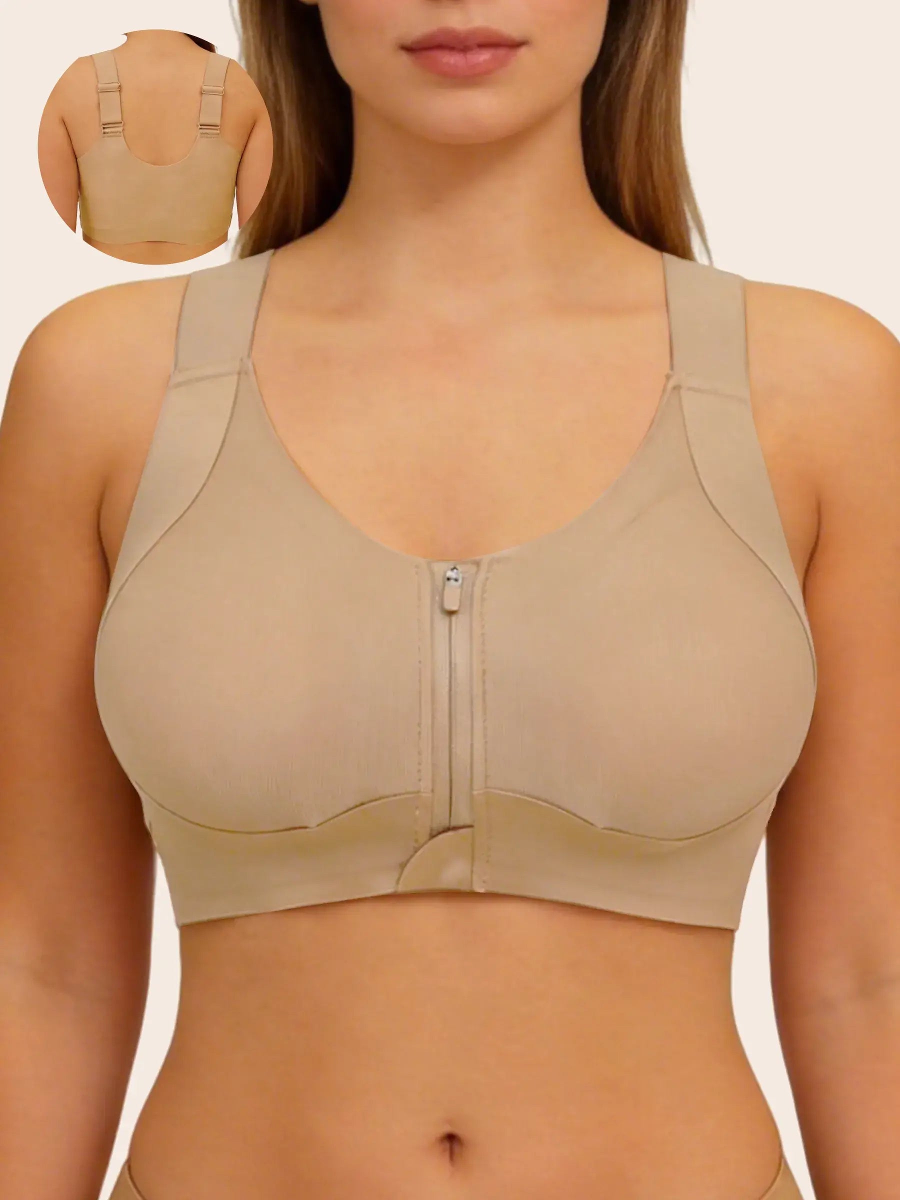 Front Zipper Wireless Bra