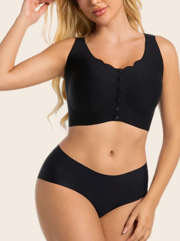 Plus Size Wireless Front-Close Comfort Bra