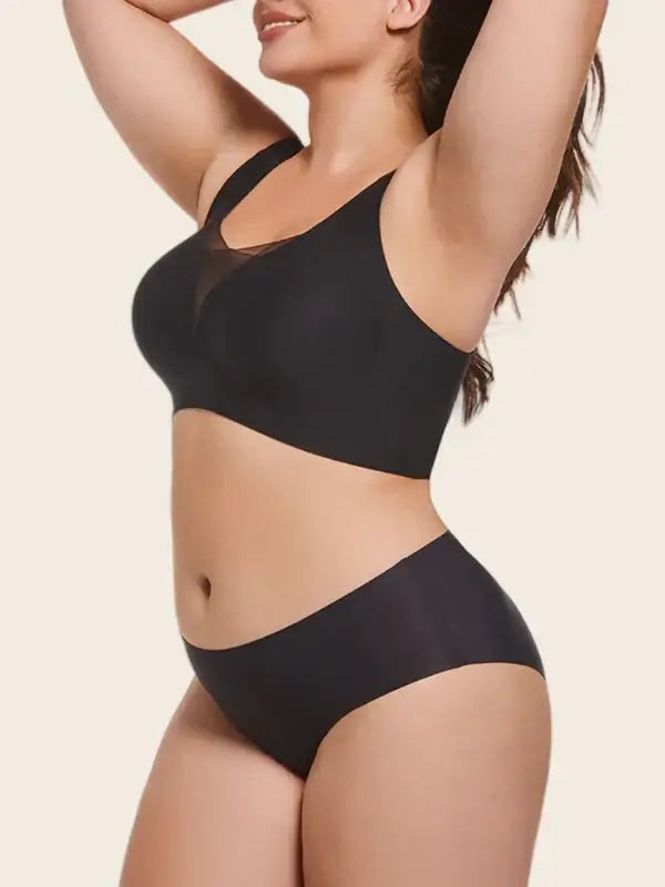 Plus Size V Neck Wireless Bra