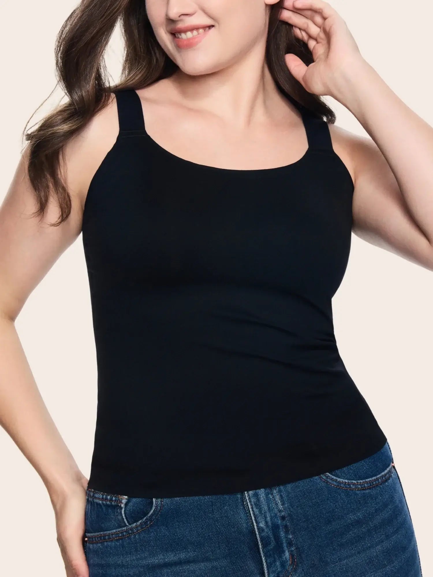 In&Out Plus Size Cami with built-in bra