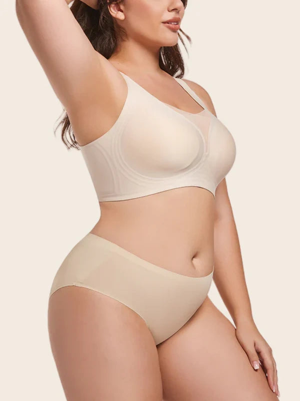 Plus Size V Neck Wireless Bra