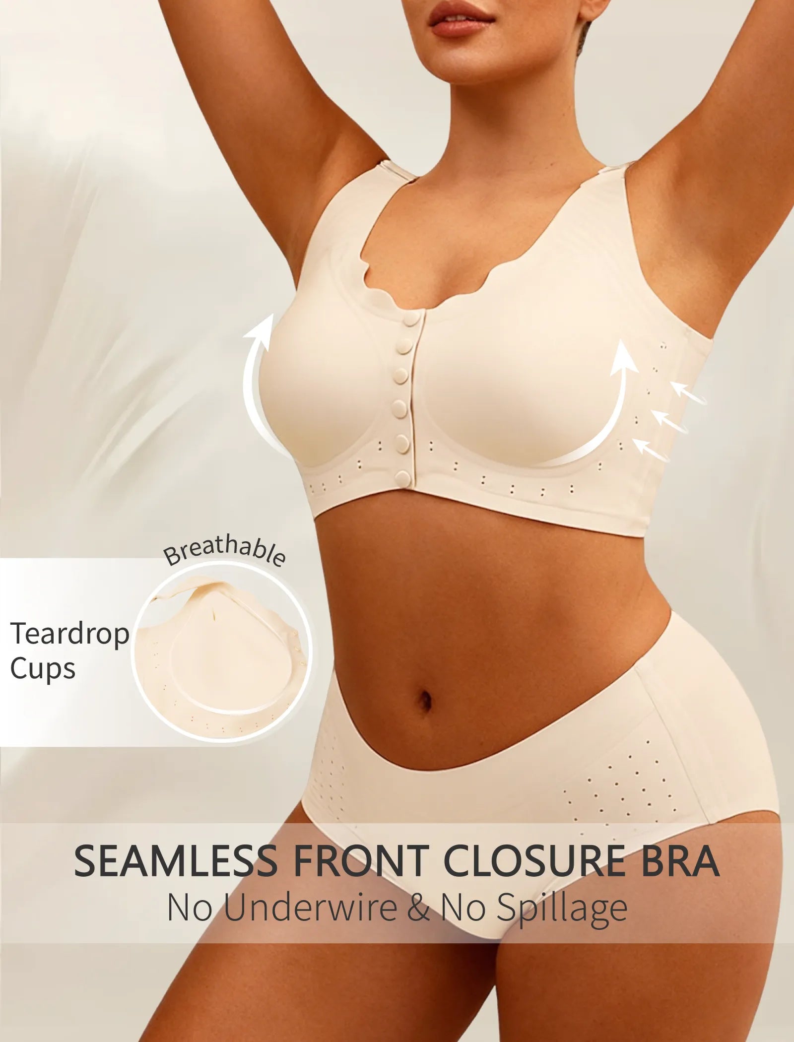 Plus Size Comfort Wireless Front-Close Bra