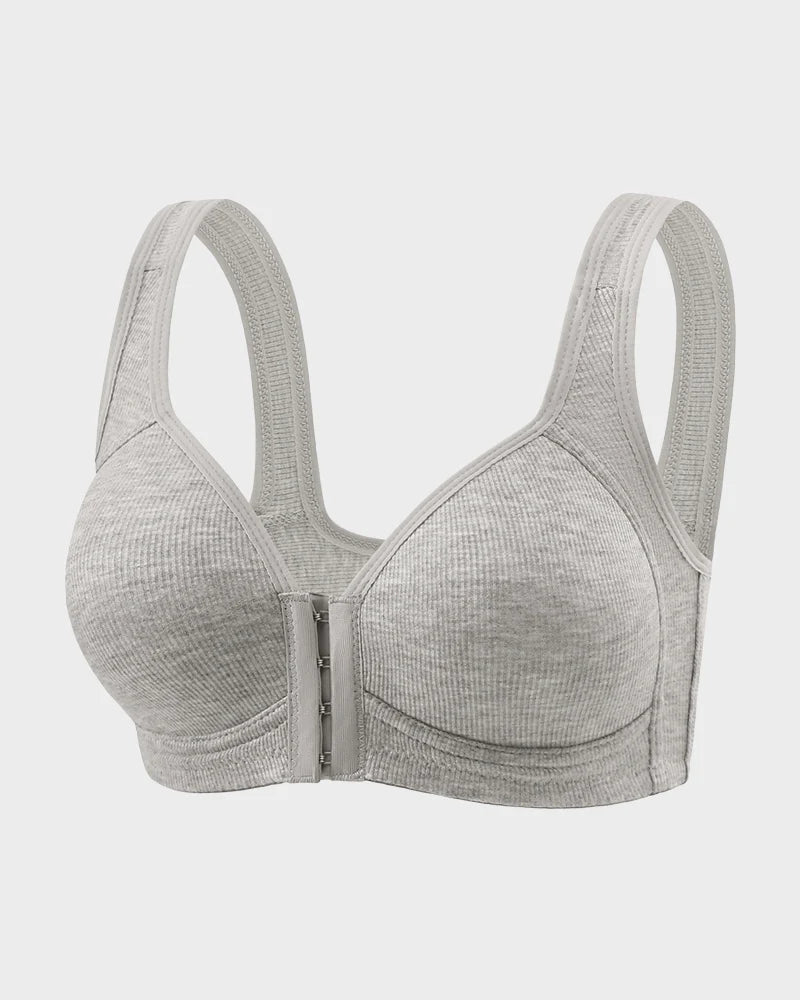 Seamless Back Smoothing Support Wireless Front Closure Bra