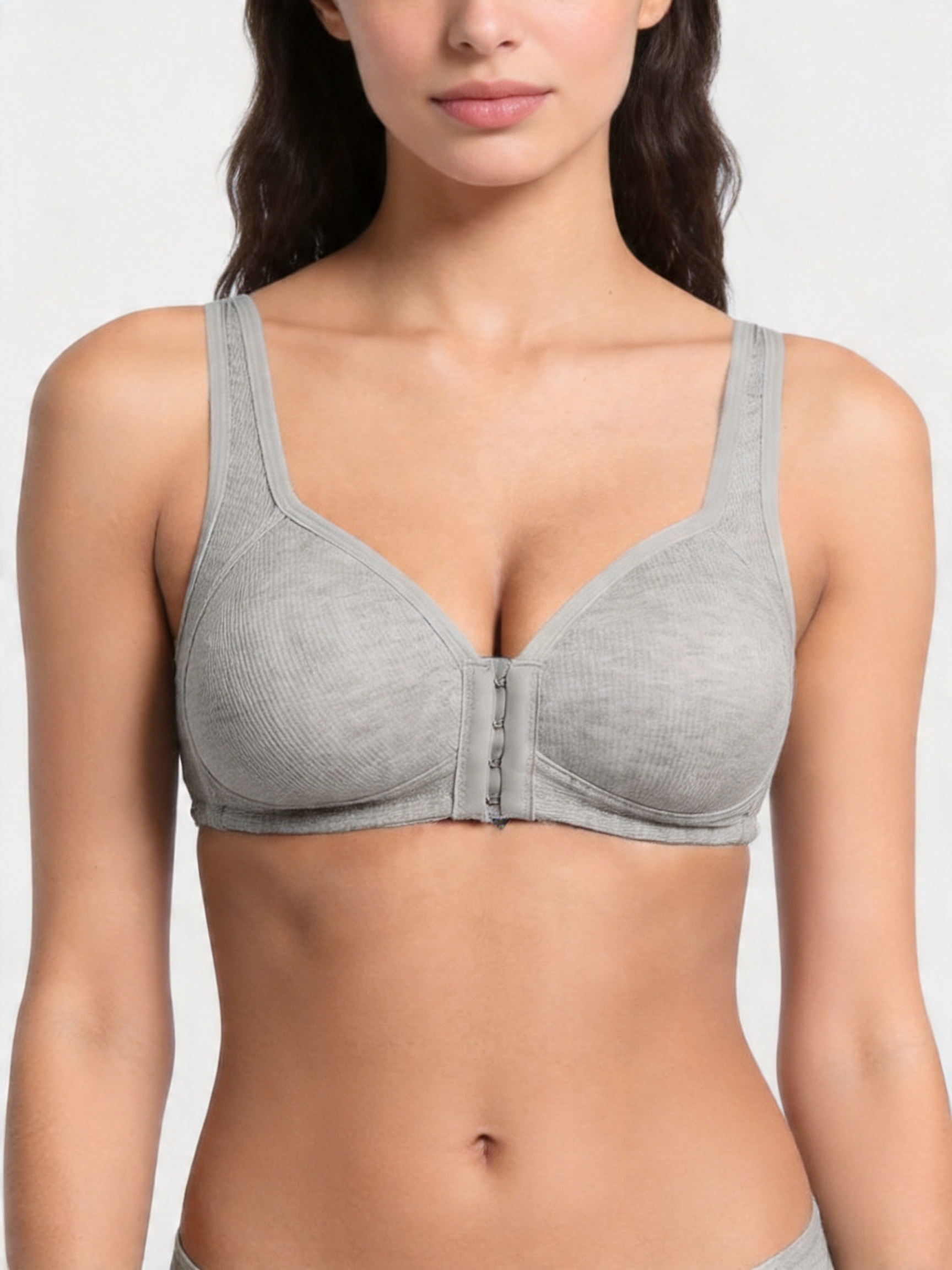 Seamless Back Smoothing Support Wireless Front Closure Bra
