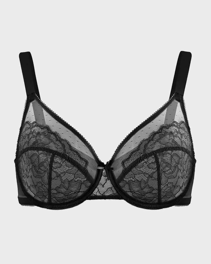 Lace Full Coverage Supportive Underwire Lift Minimizer Bra