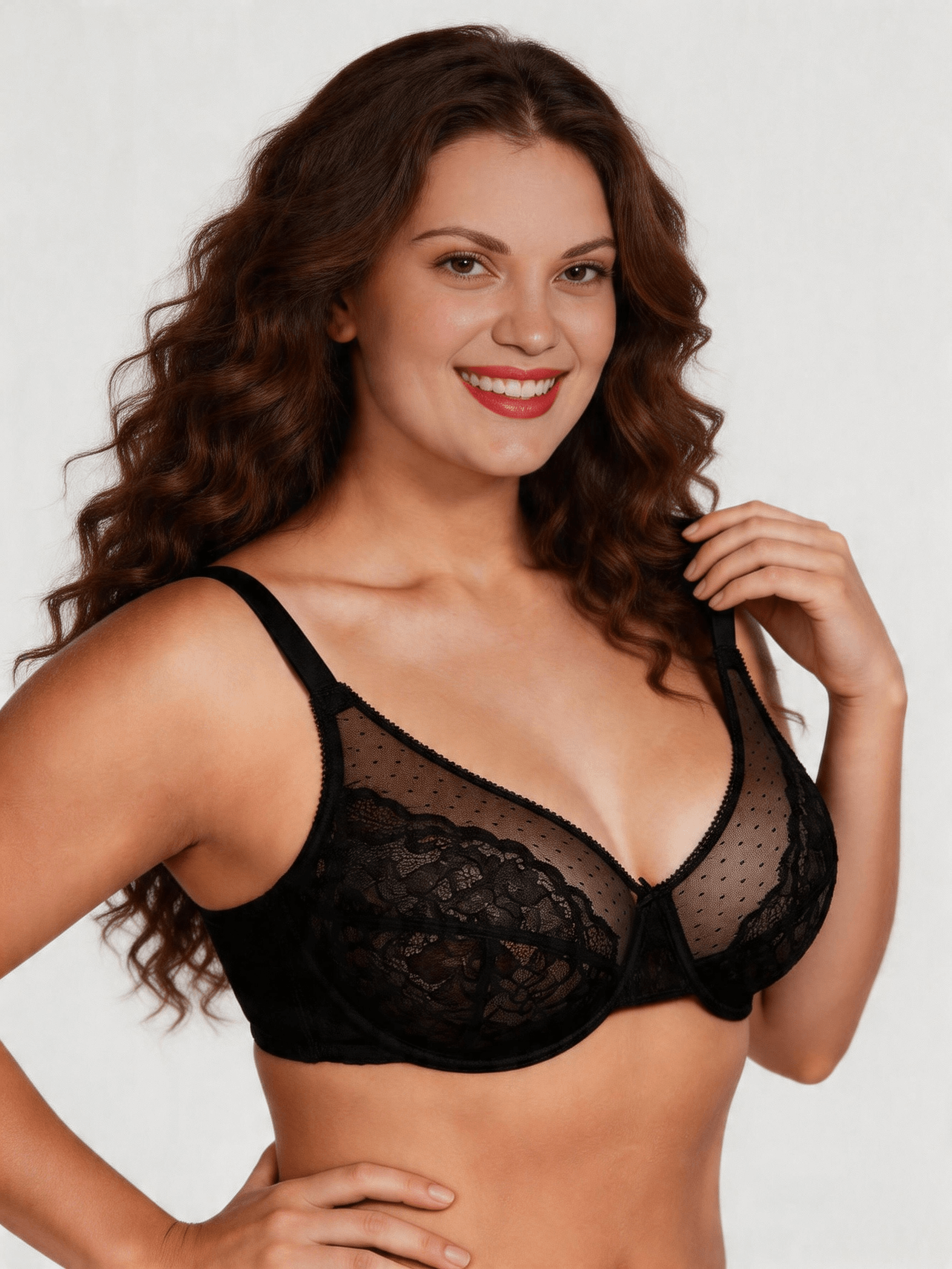 Lace Full Coverage Minimizer Bra with Supportive Underwire Lift