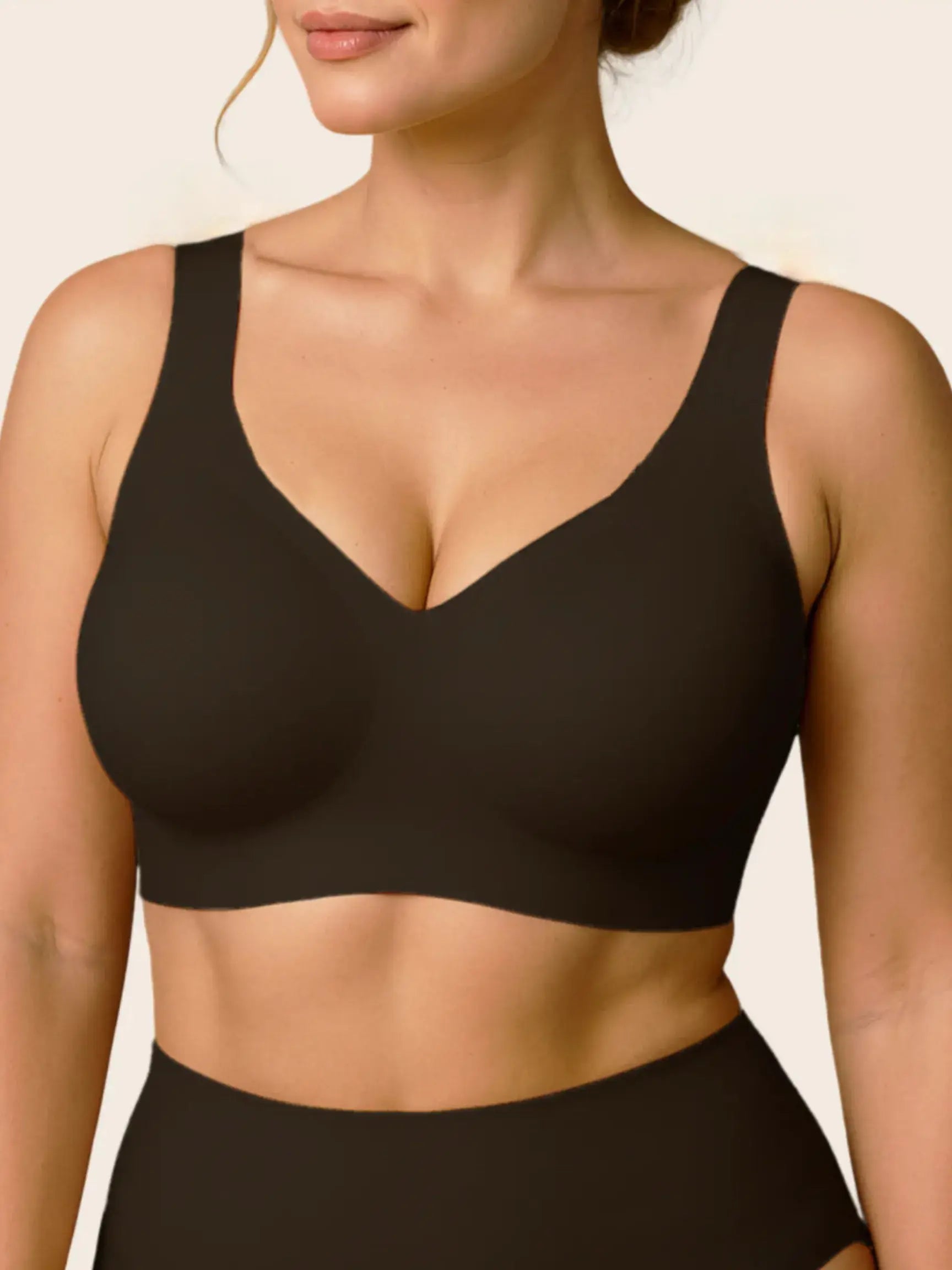 Women's Jelly Wireless T-Shirt Bra - Black - Soft Intention