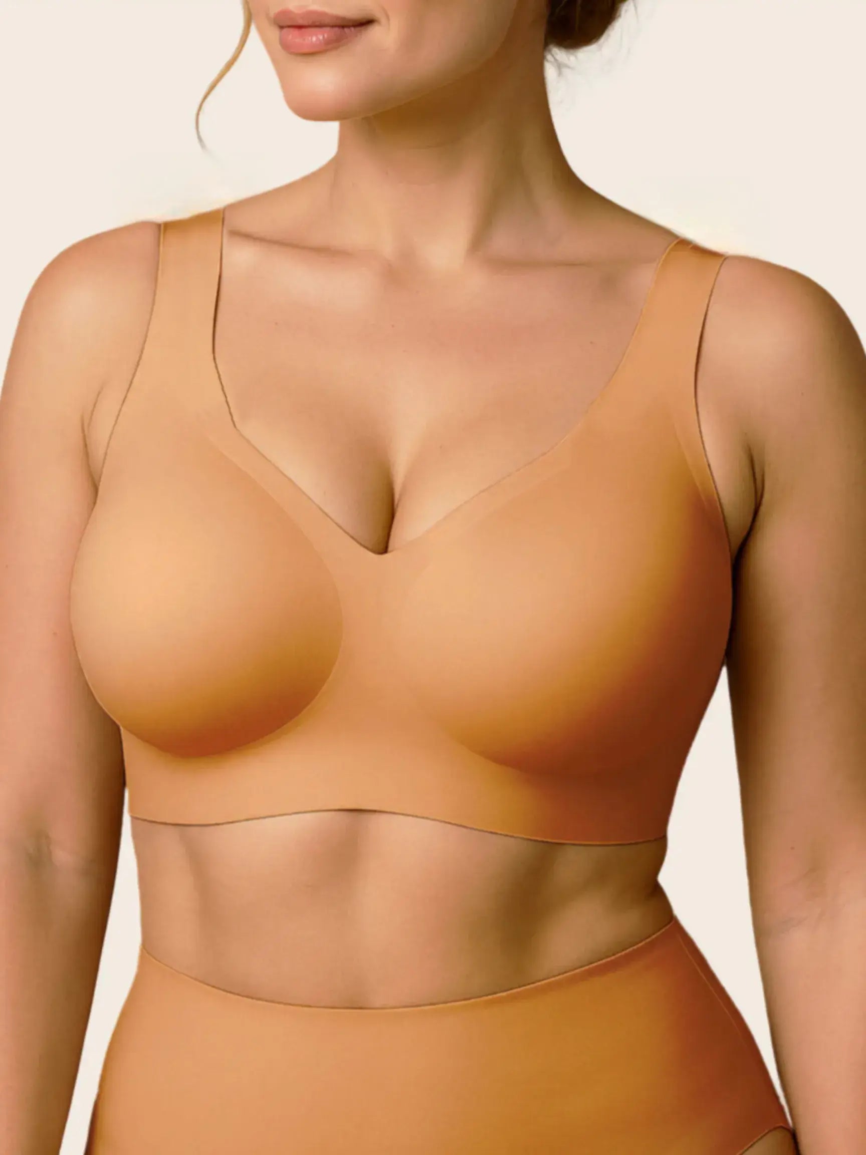 Women's Jelly Wireless T-Shirt Bra -
Caramel - Soft Intention
