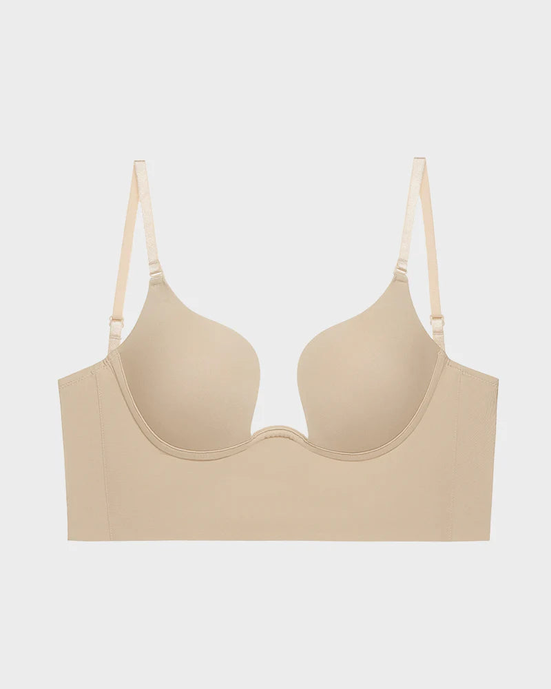 Seamless Low Back Lifting Deep V Plunge Bra