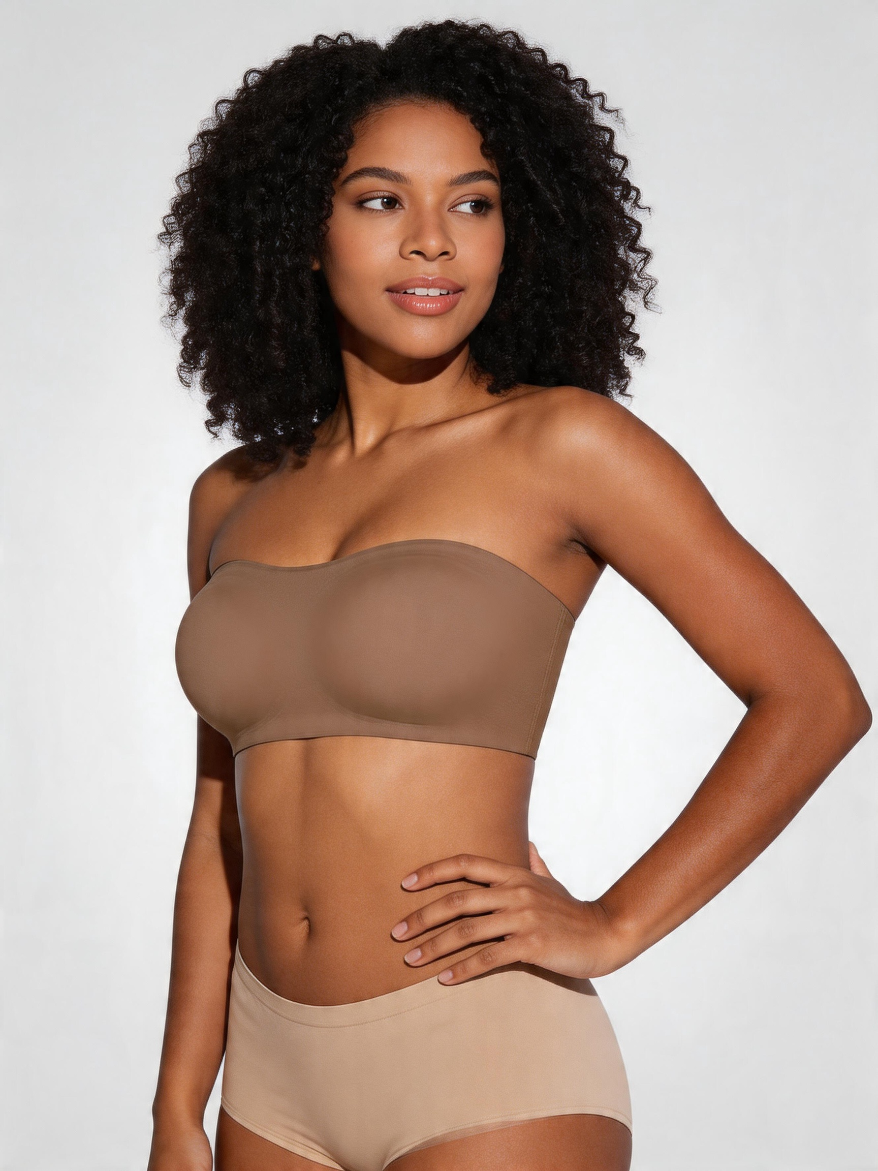 Anti Slip Crossover Seamless Strapless Bandeau Bra