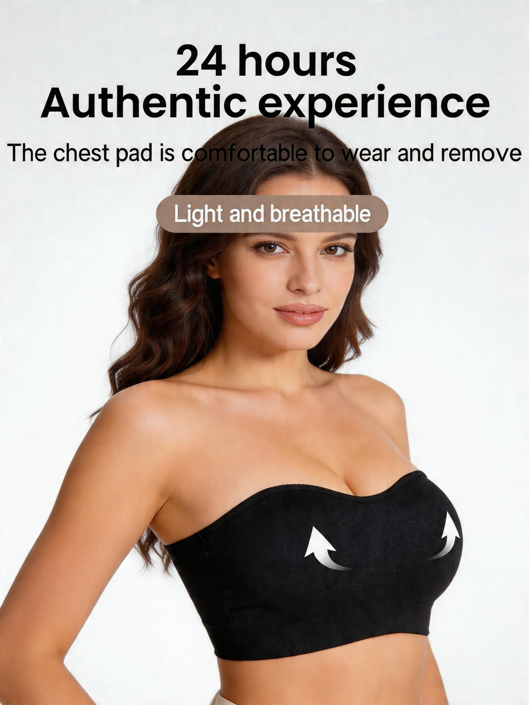 Non Slip Invisible Lifting Seamless Strapless Bra
