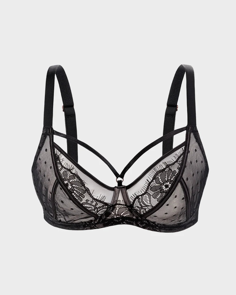 Natural Lifting Support Airy Lace Minimizer Bra
