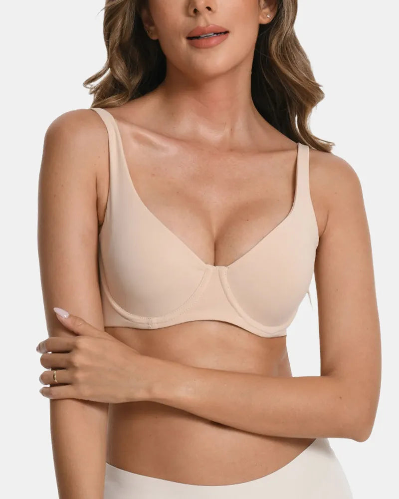 Seamless Underwire Effortless Shaping Lift Balconette Bra