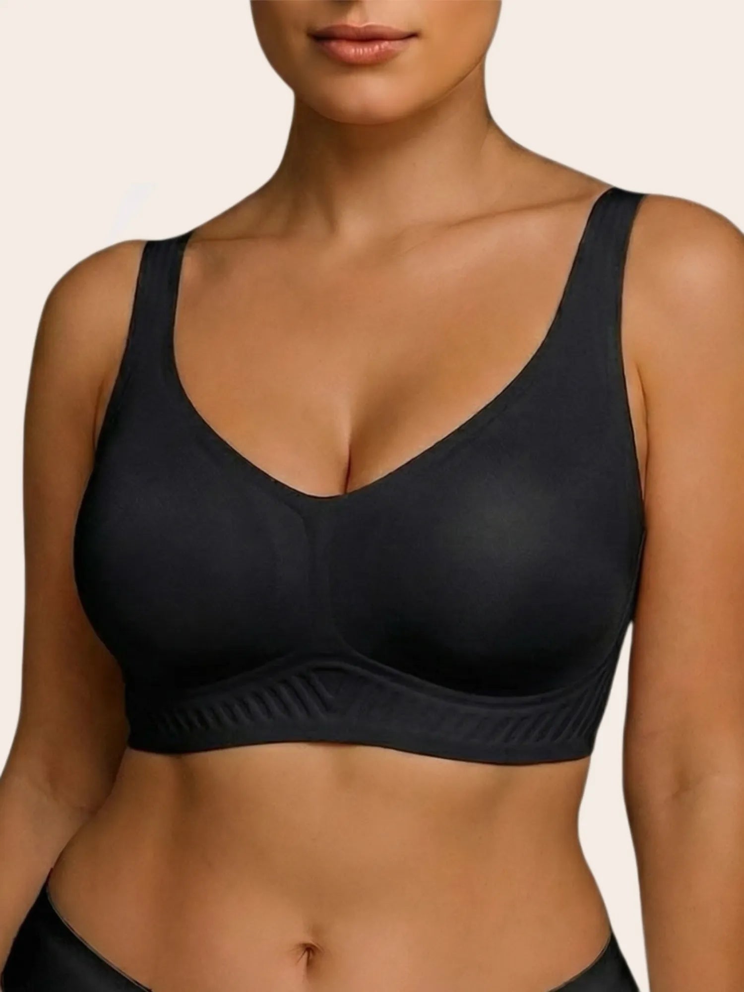 U/Cross Back Wireless Push Up Seamless Bra