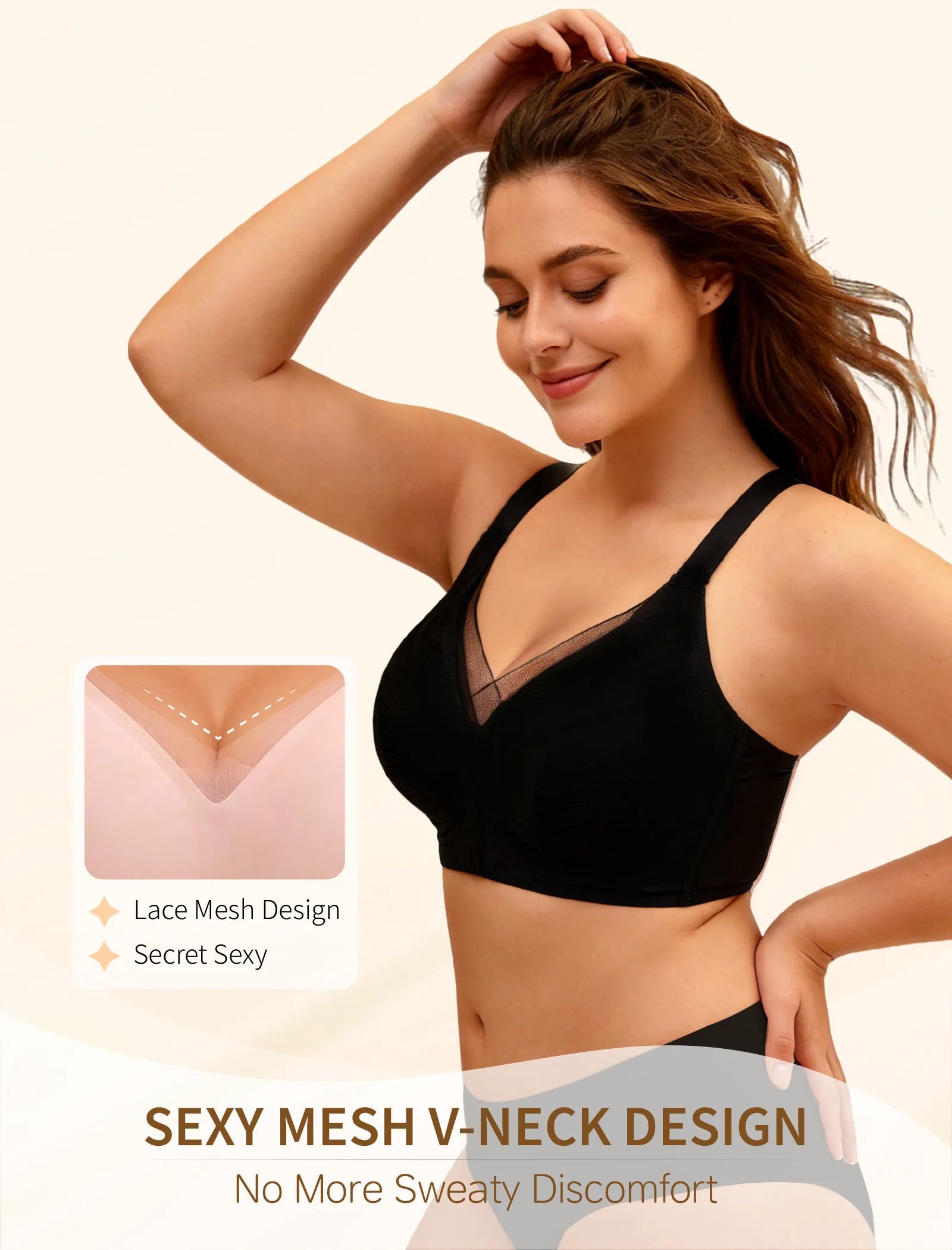 Plus Size Seamless Wireless Bra