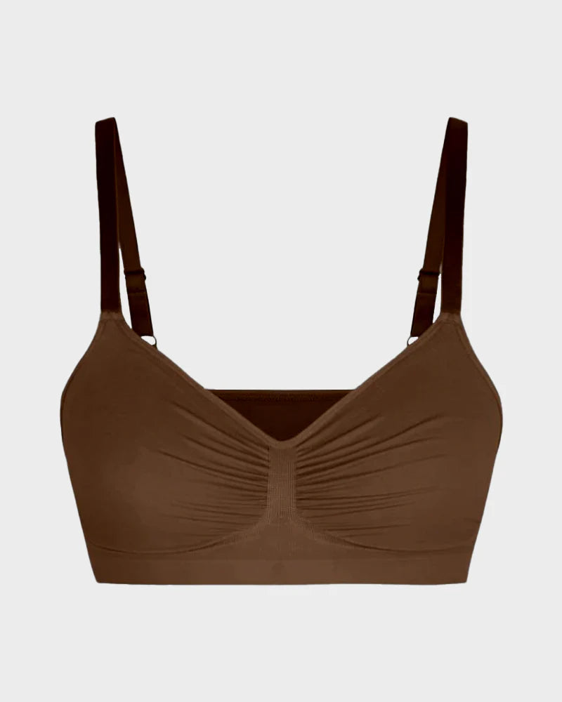 W Shaped Back Smoothing Support Wireless Sculpting Bra