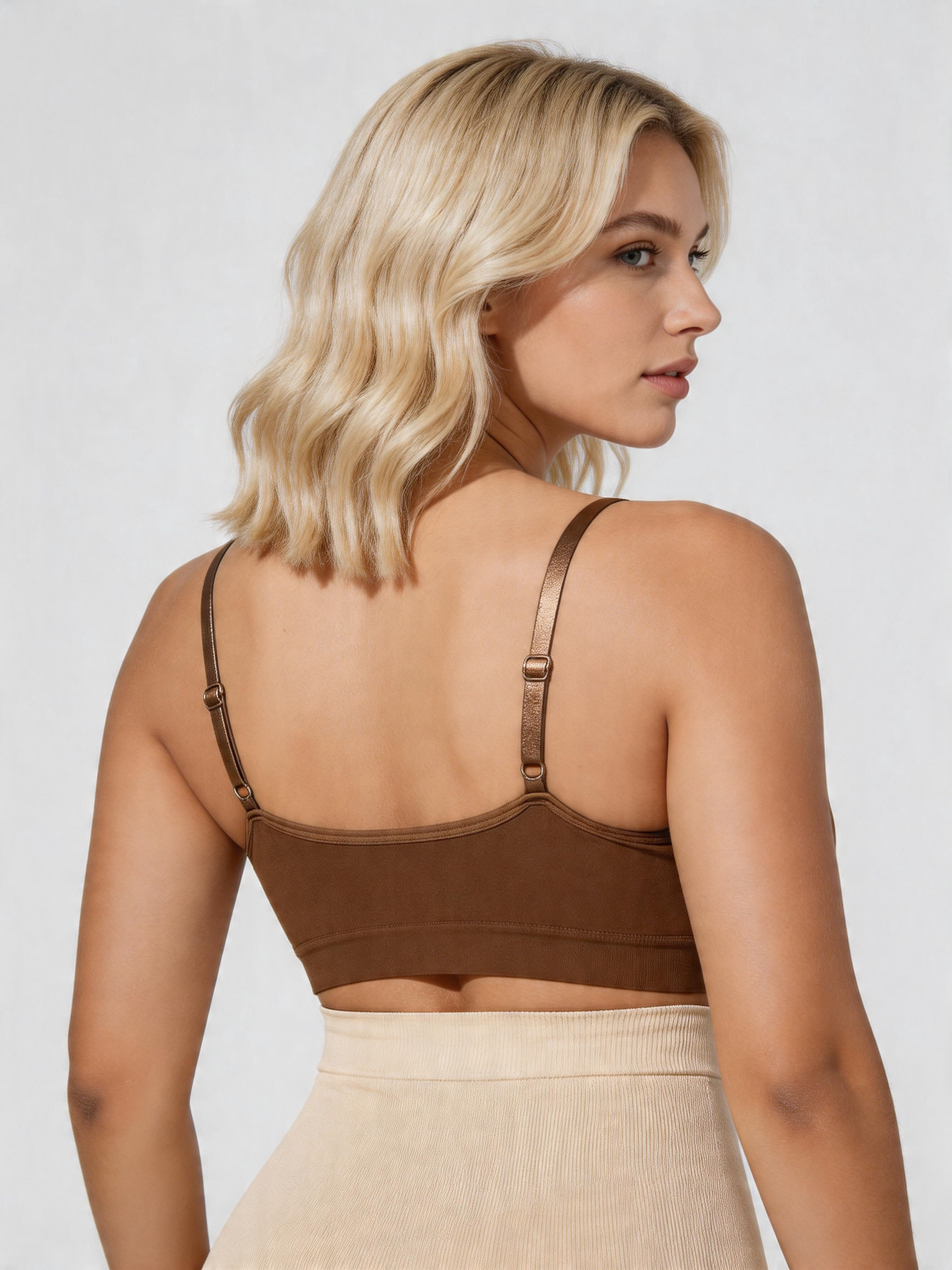 W Shaped Back Smoothing Support Wireless Sculpting Bra
