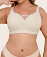 Plus Size Myst Mesh V Neck Wireless Bra