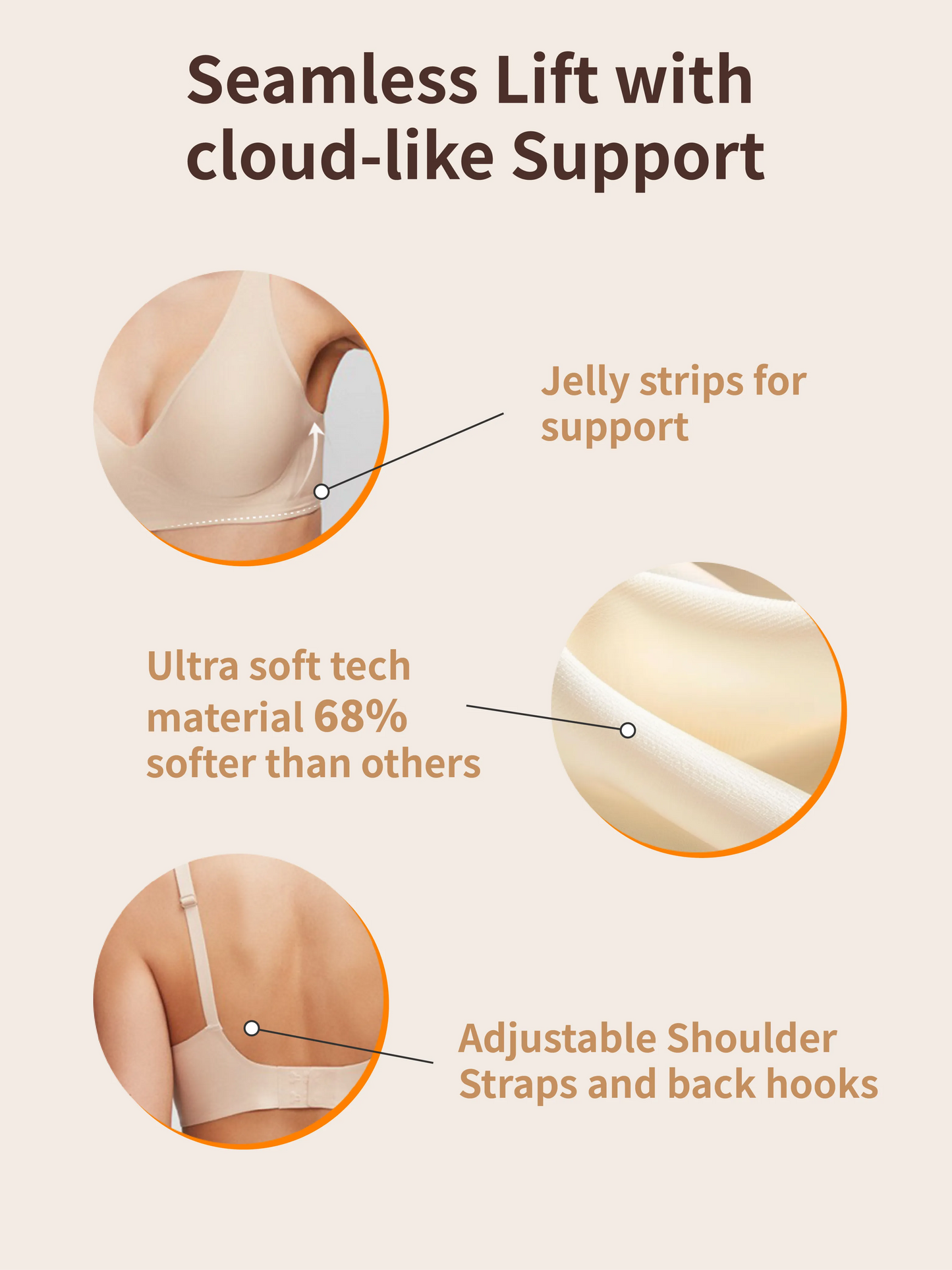 V Neck Jelly Bra