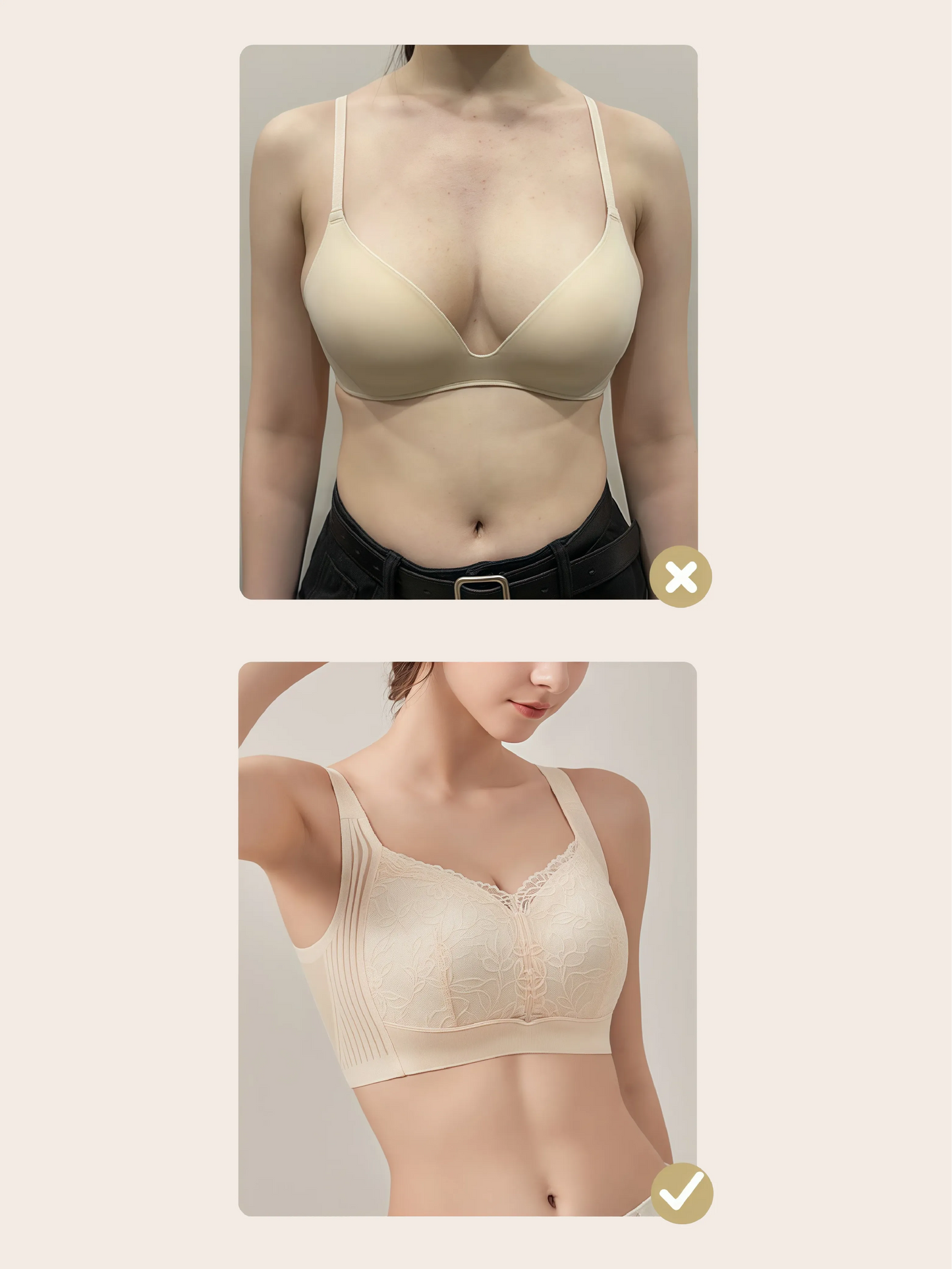 Floral Lace Wireless Bra