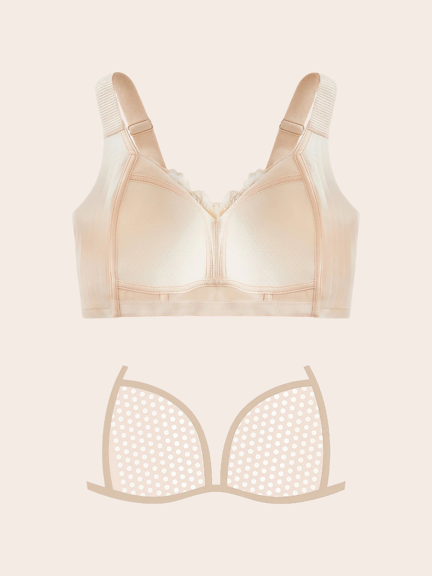 Floral Lace Wireless Bra