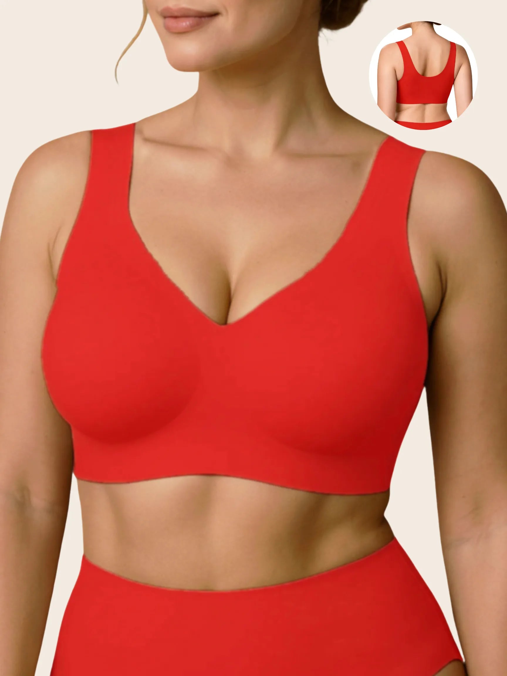 Jelly Wireless T-shirt Red Bra Christmas Special