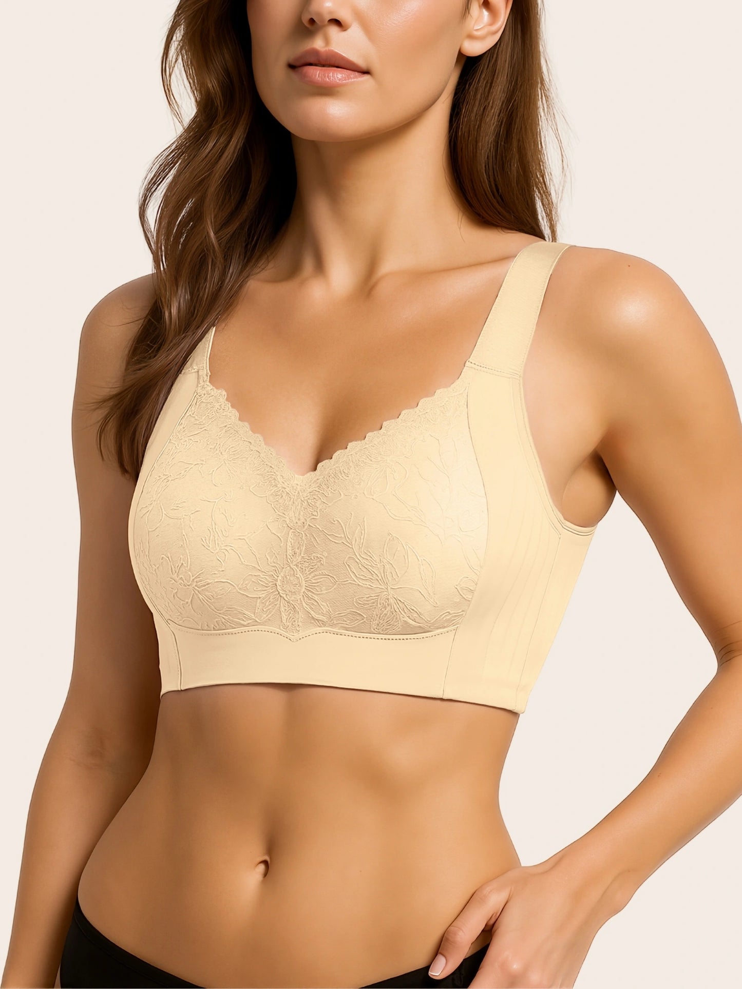 Floral Lace Wireless Bra