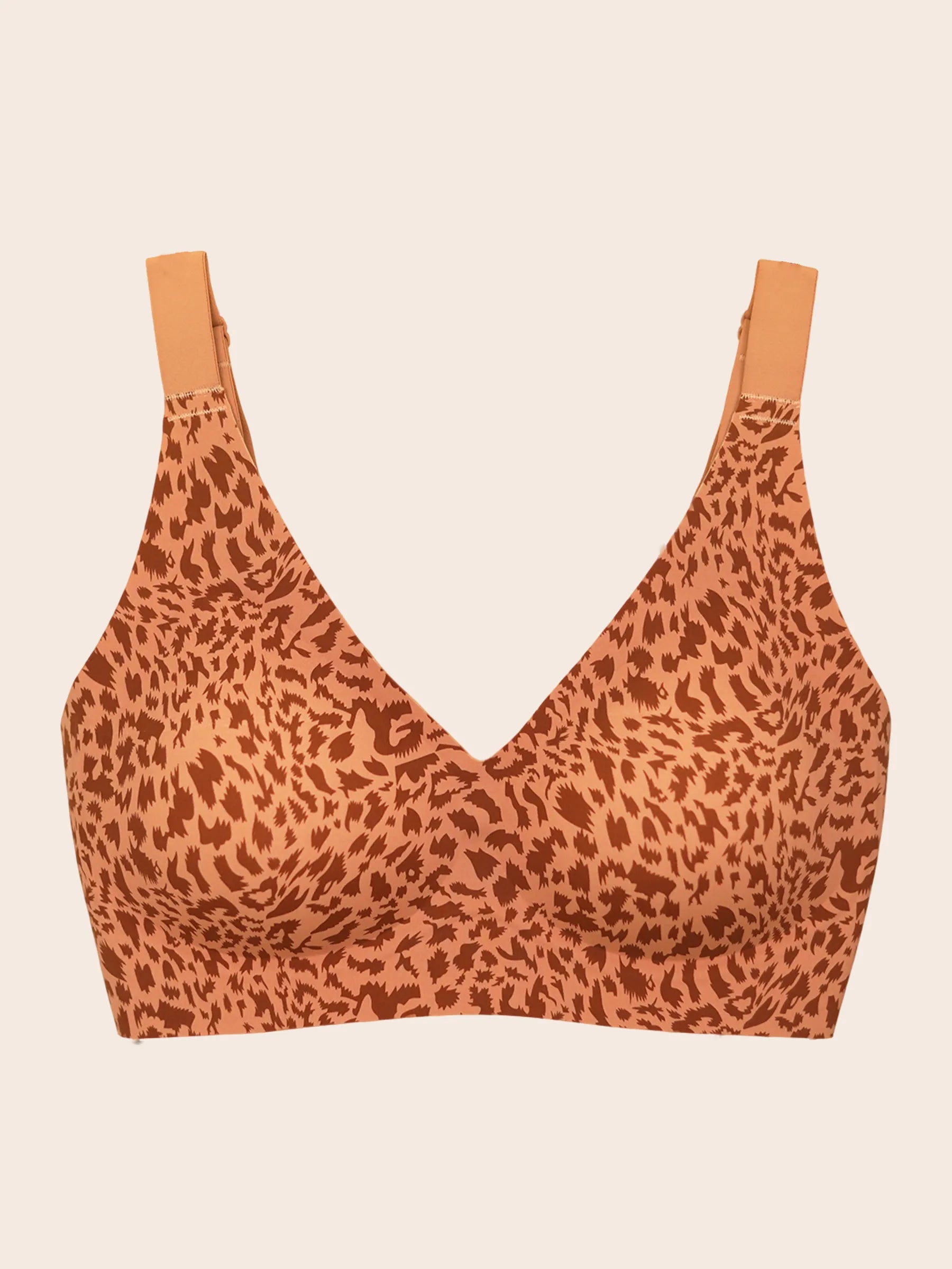 Leopard Print Wireless Support Bra