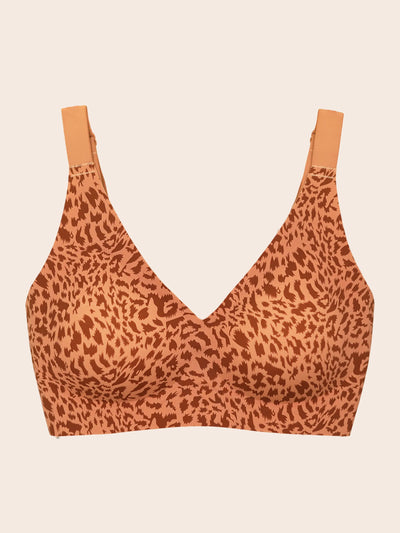 Leopard Print Wireless Support Bra