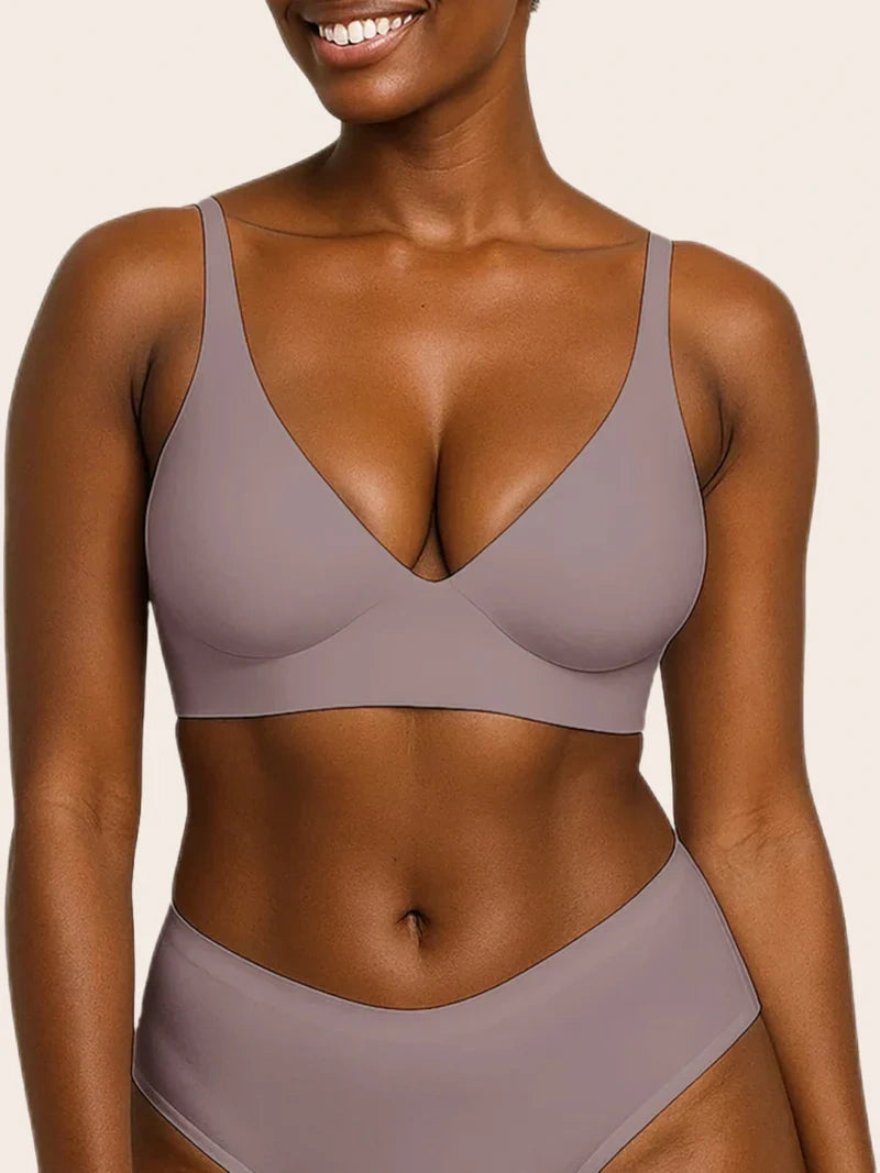 Deep V Jelly Wireless Bra