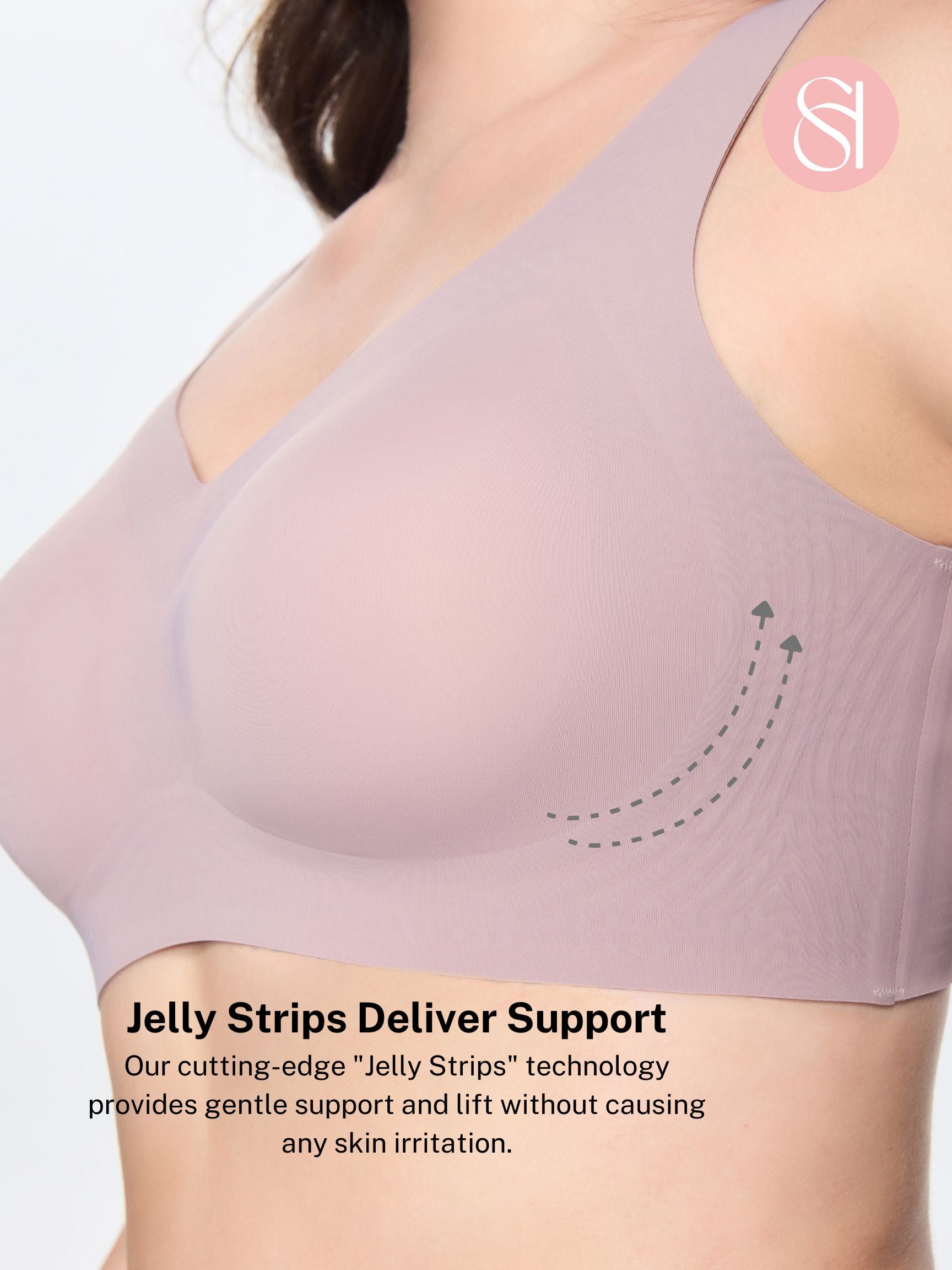 Jelly Series Bra with T shirt Design Wireless and Seamless Full Coverage