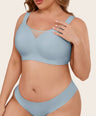 Plus Size Myst Mesh V Neck Wireless Bra