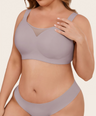 Plus Size Myst Mesh V Neck Wireless Bra