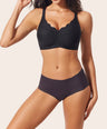 V Neck Scalloped Wireless Bra