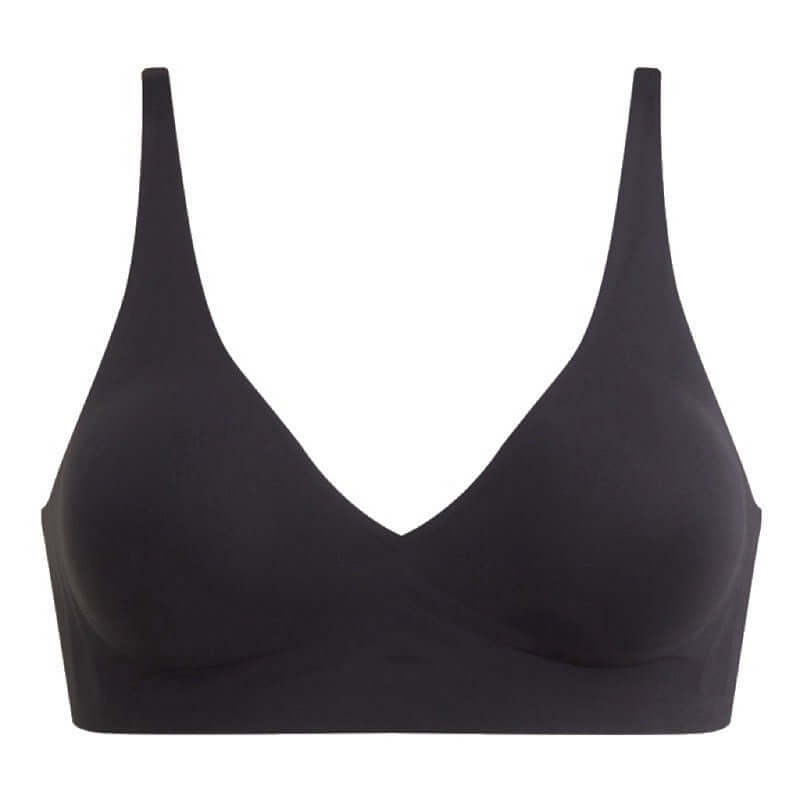 Soft Intention Deep V Seamless Bra for women, comfortable no underwire, plus size friendly and breathable.