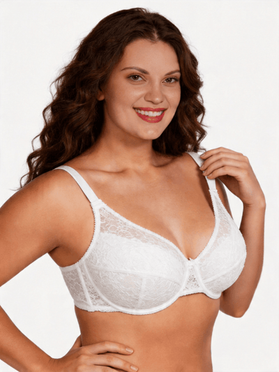 Lace Full Coverage Supportive Underwire Lift Minimizer Bra