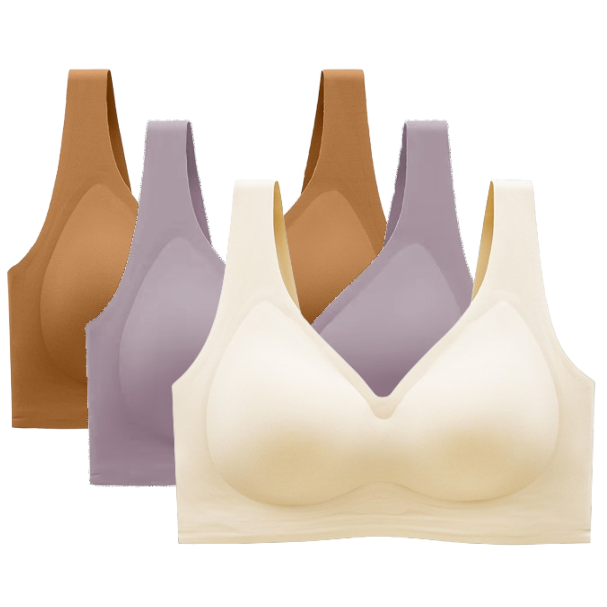 JELLY Series Wireless T-Shirt Bra - Natural Bundle