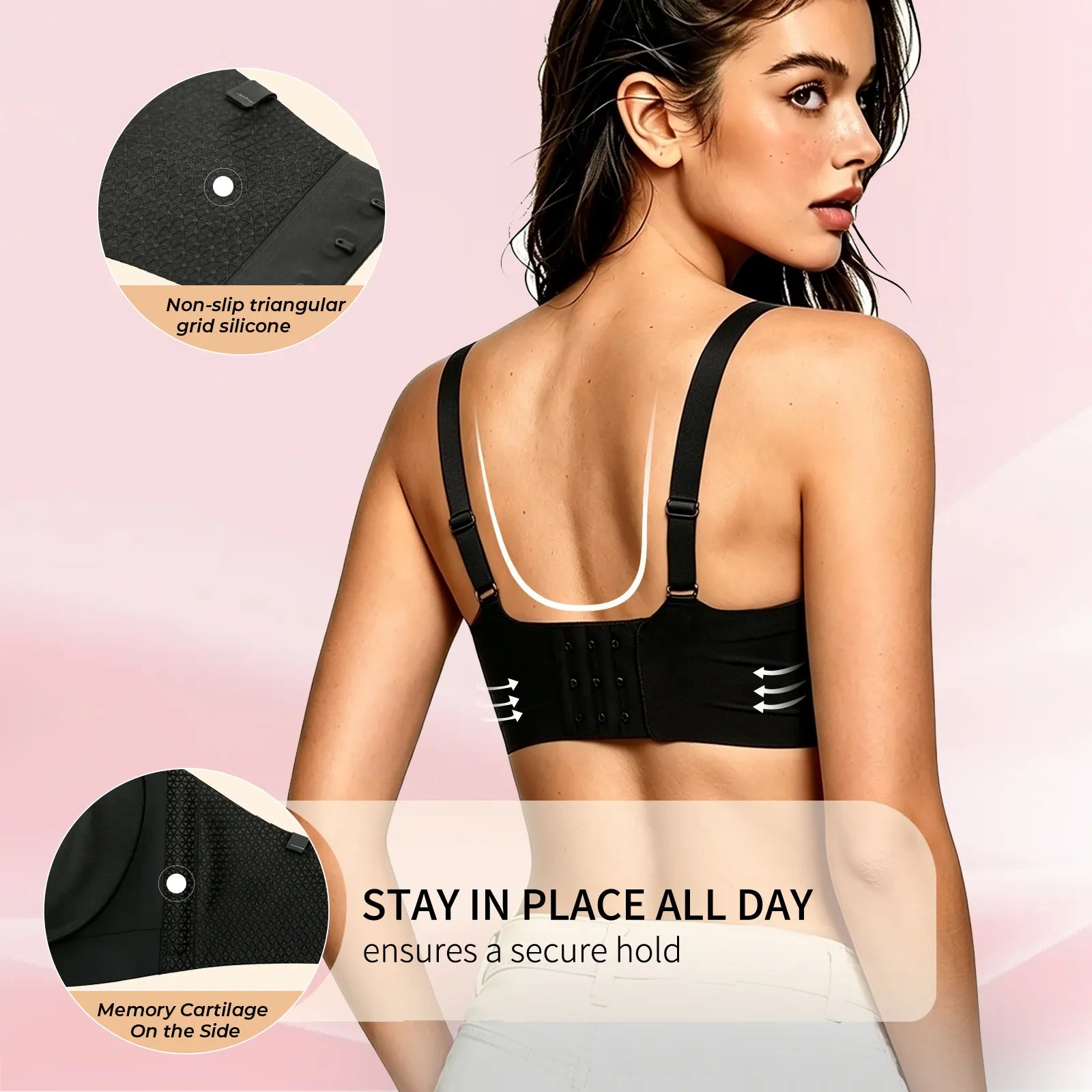Jelly Lift Non-Slip Wireless Bandeau Strapless Bra