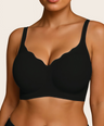V Neck Scalloped Wireless Bra