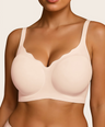 V Neck Scalloped Wireless Bra