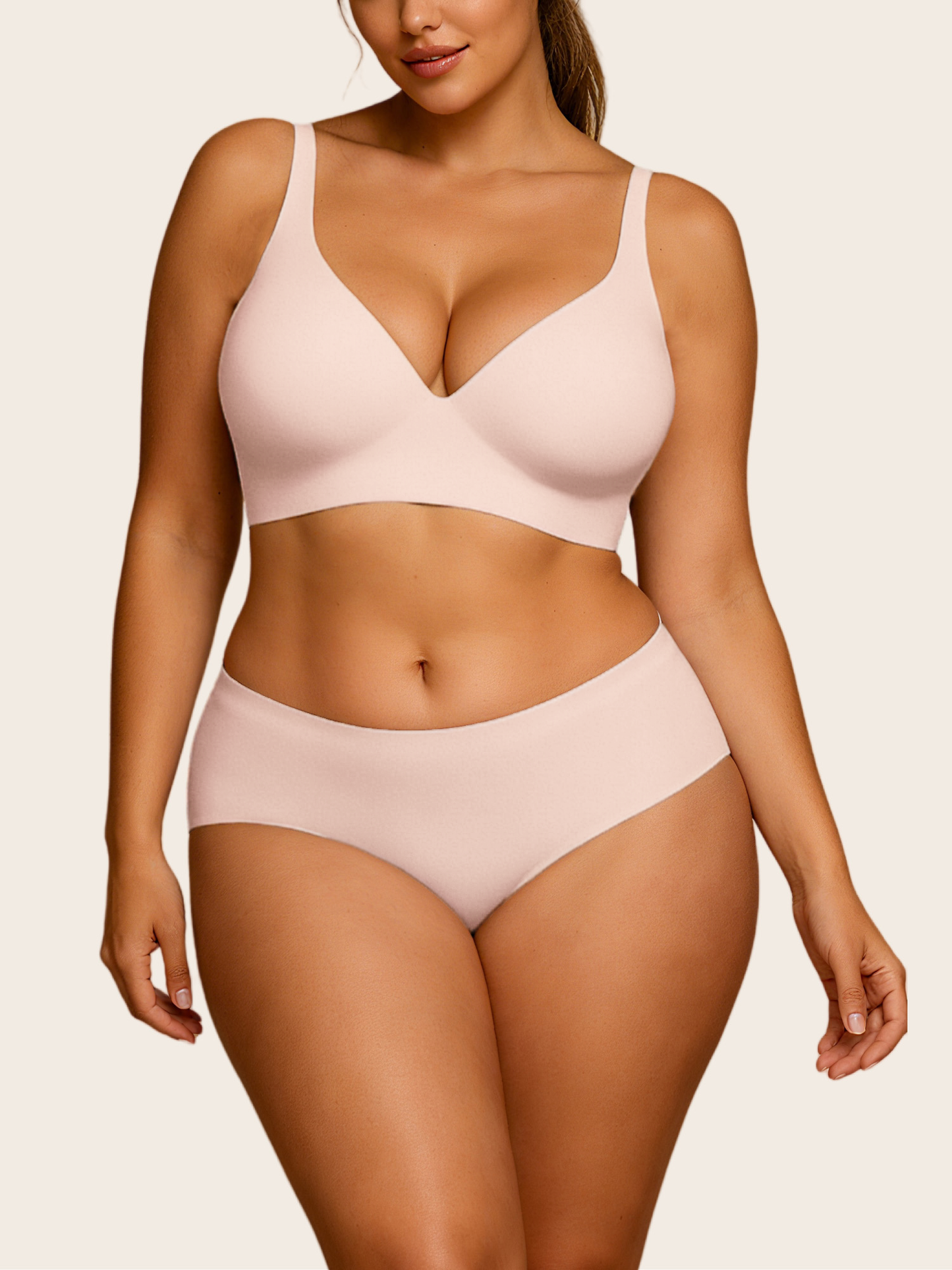 V Neck Matching Set