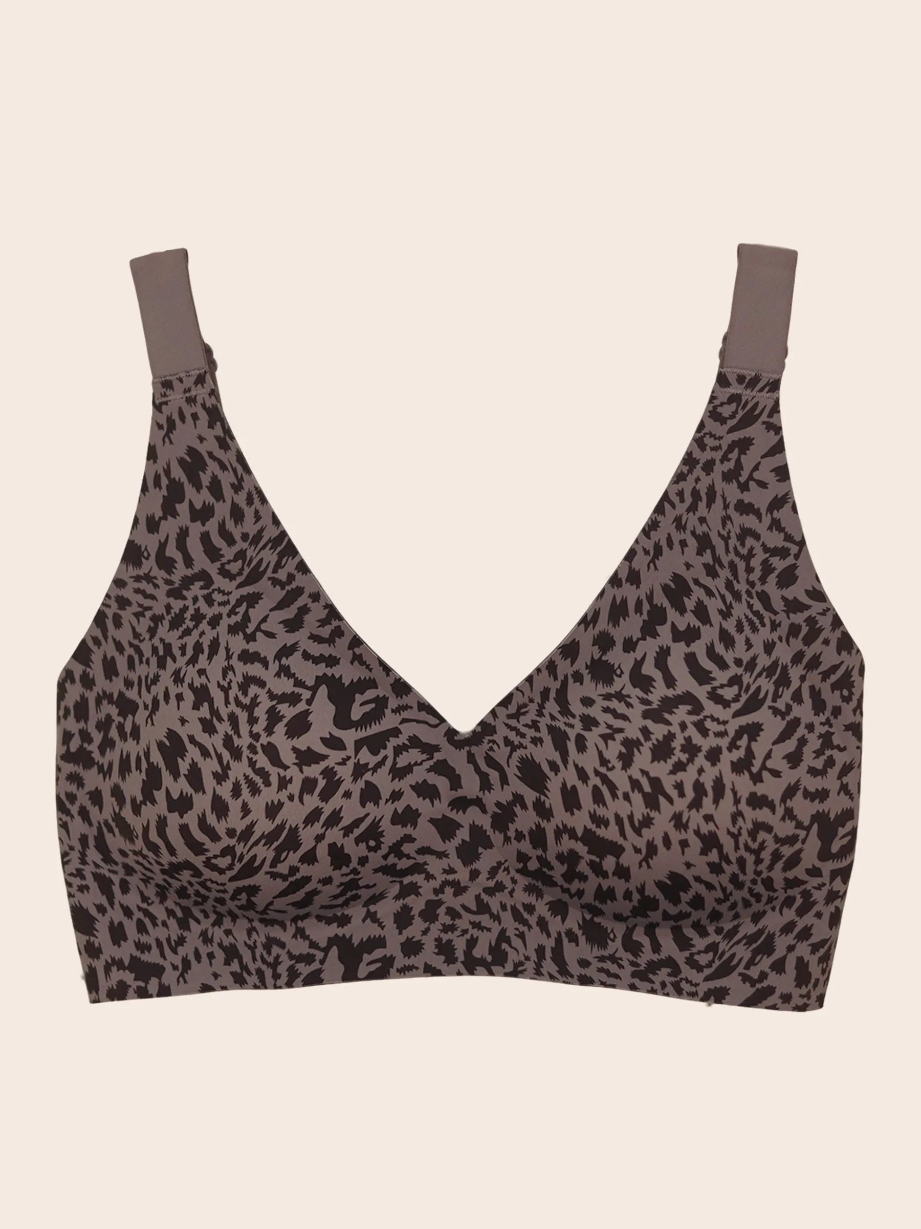Leopard Print Wireless Support Bra