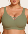 Plus Size Myst MeshV Neck Wireless Bra