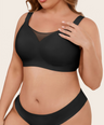 Plus Size Myst Mesh V Neck Wireless Bra
