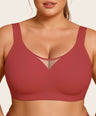 Plus Size Myst MeshV Neck Wireless Bra
