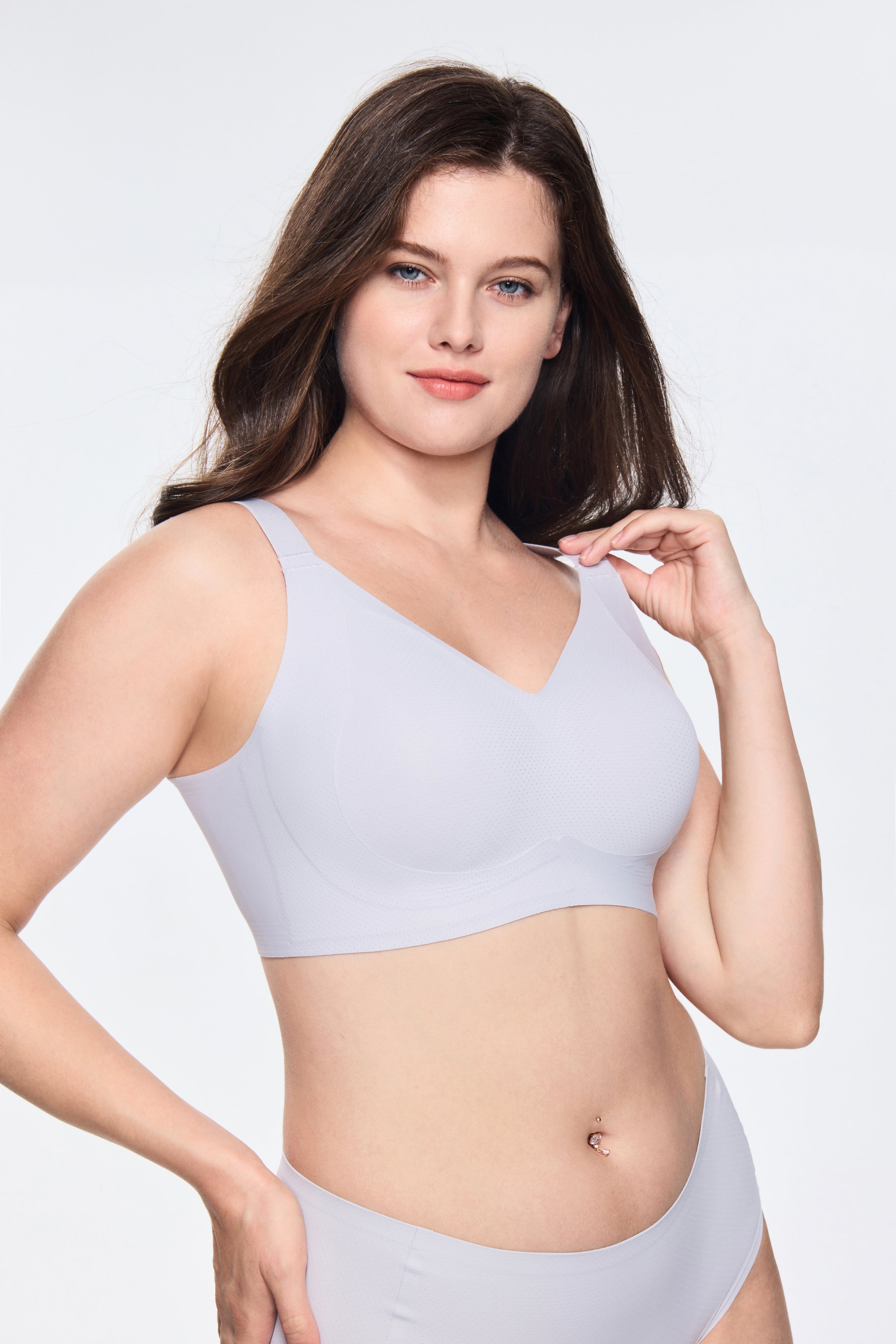 SOFT INTENTION Air Series Wireless Bra -  Gray