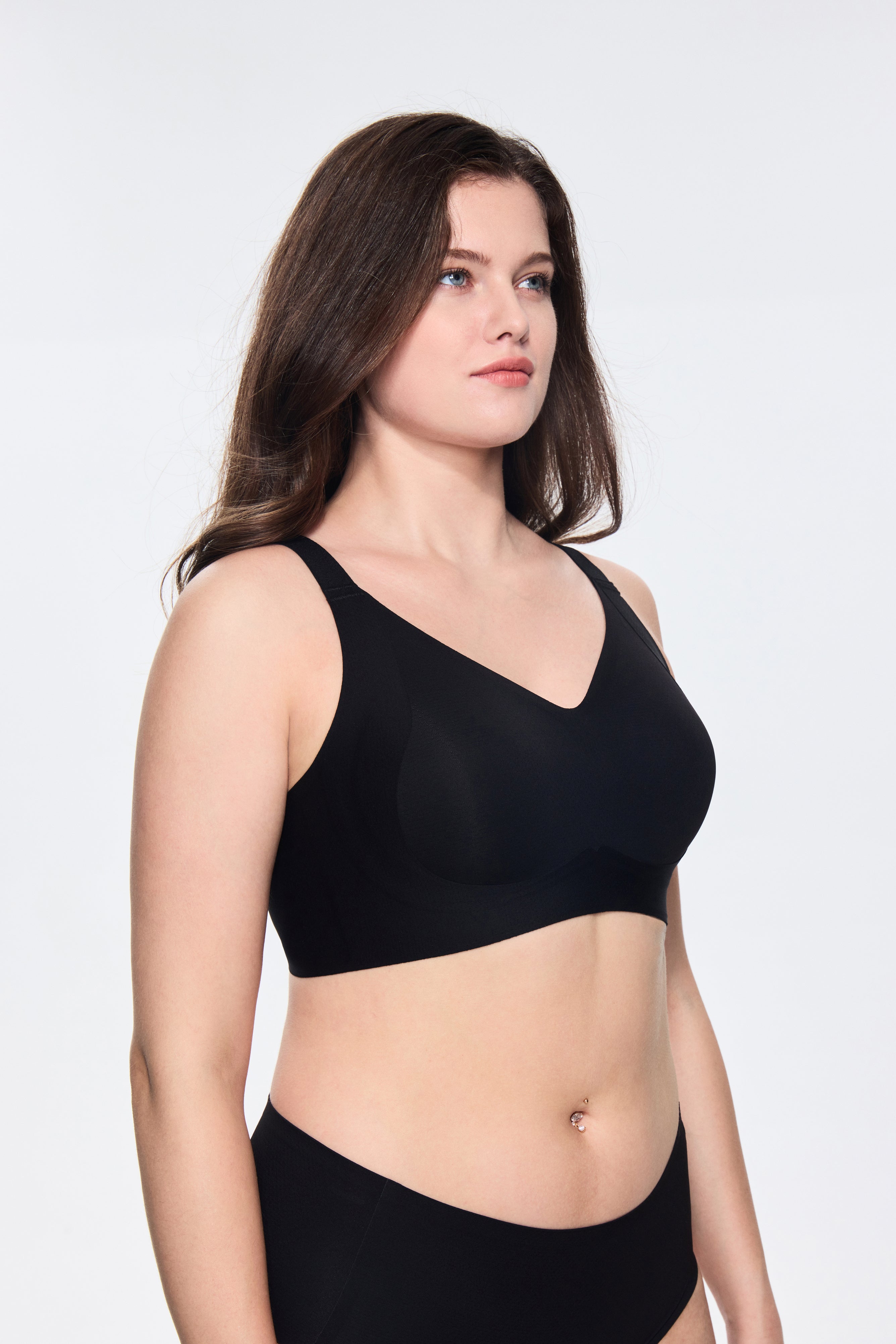 SOFT INTENTION Air Series Wireless Bra - Black