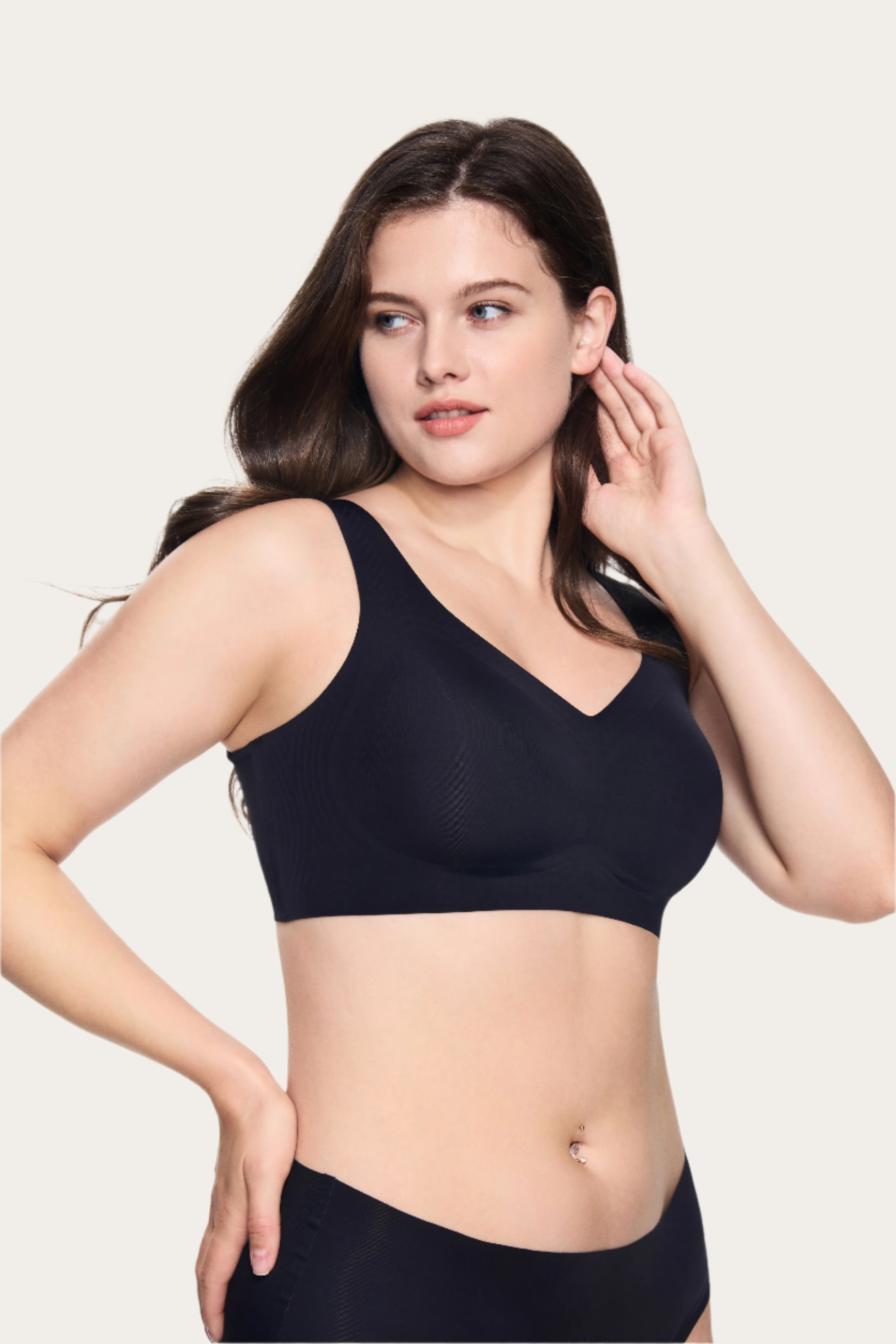 JELLY Series Wireless T-Shirt Bra - Black